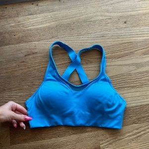 Blue sports bra